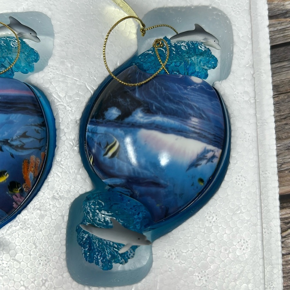 9th Issue Dolphins-The Bradford Exchange Above And Below Ornament - Picture 5 of 9